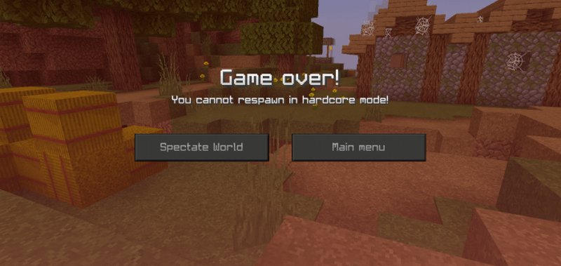 Hardcore Mode Addon For Minecraft Pe 1 16 210