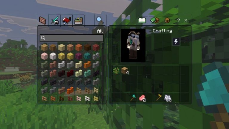Minimalist Dark GUI for Minecraft Bedrock 1.21.132