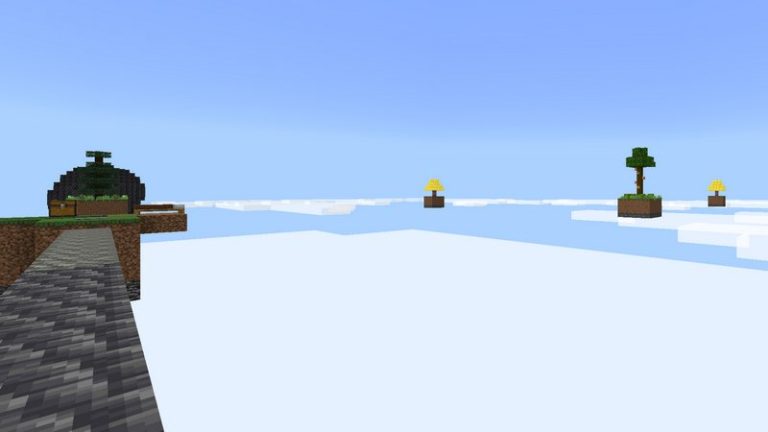 Lucky Skyblock map for Minecraft Bedrock