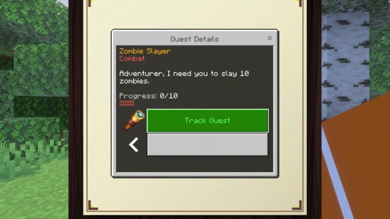 Quest System addon for Minecraft Bedrock 26.3
